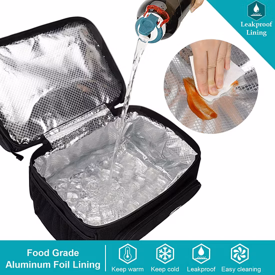 Borsa termica per il pranzo con tracolla per uomo e donna. Borsa termica a tenuta stagna